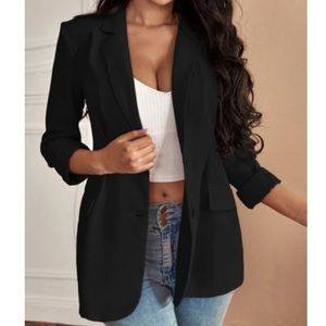 Luxe lapel collar single breasted blazer